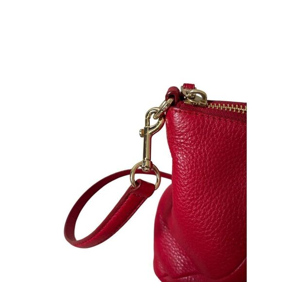 Coach Madison Prairie Red Pebbled Leather Satchel Bag Purse - Picture 8 of 14